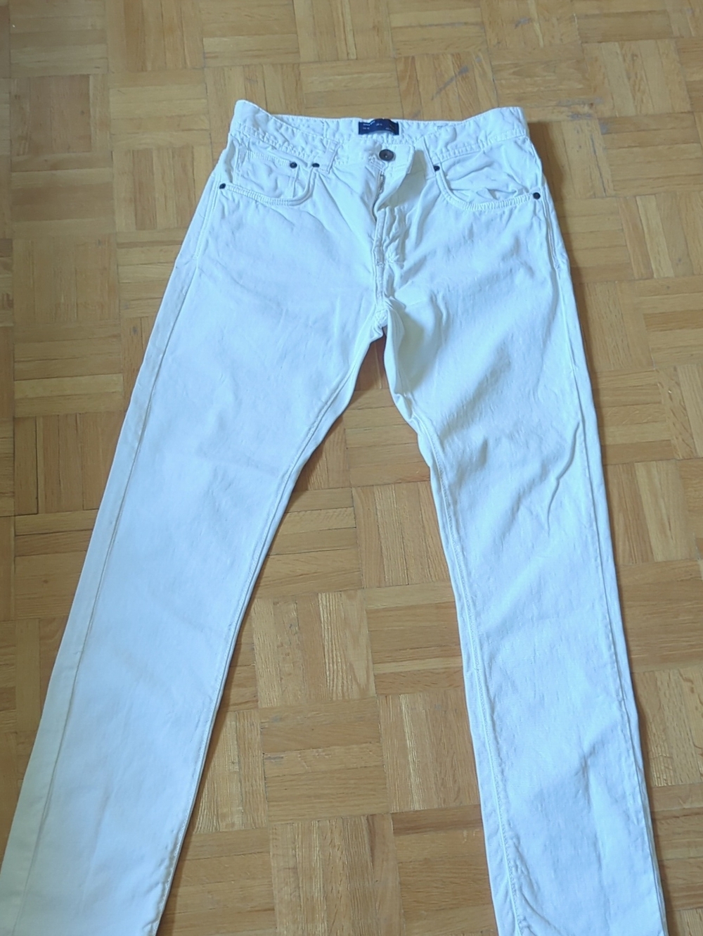 Zara Men's Slim Straight White Jeans